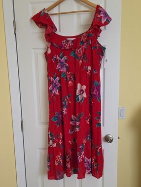Womens' Red Floral Sundress